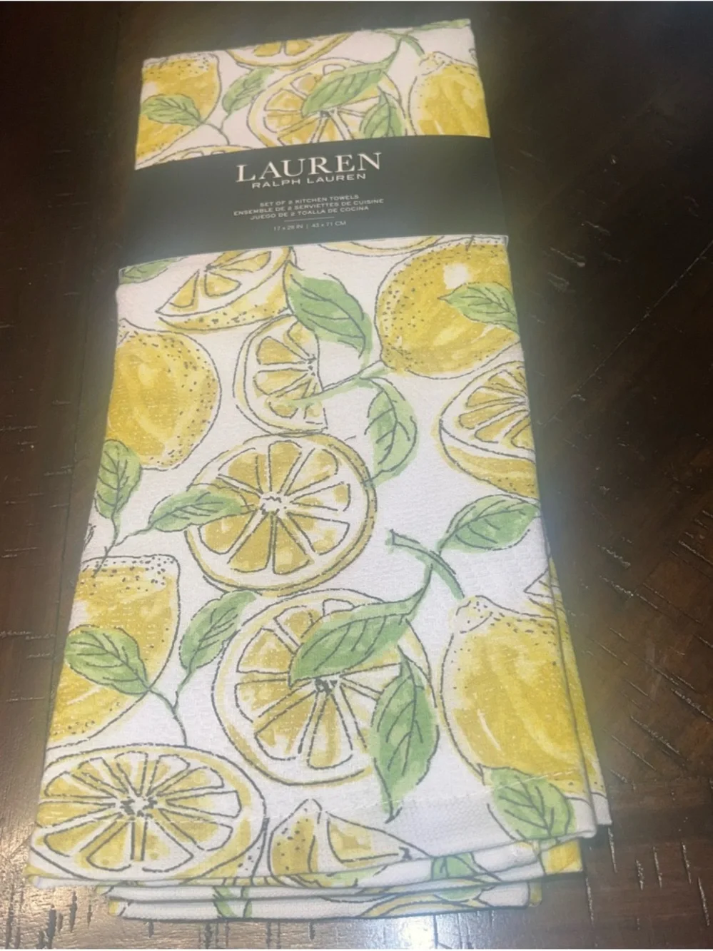 Lauren Ralph Lauren Lemon Kitchen Towels Set of 2